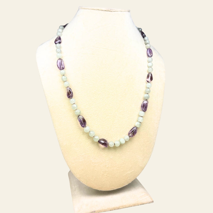 Rose Quartz and Rhodonite Necklace