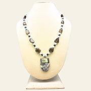 Black Agate and Grey Jasper Necklace