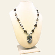 Black Agate and Grey Jasper Necklace