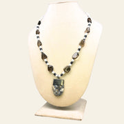 Black Agate and Grey Jasper Necklace