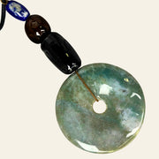 Amazonite donut with tiger’s eye, black onyx &amp; lapis lazuli beads necklace