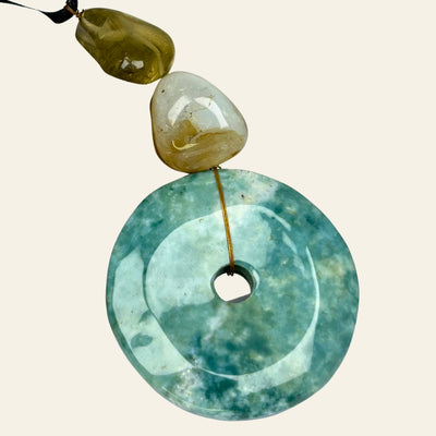Amazonite,jade stones necklace