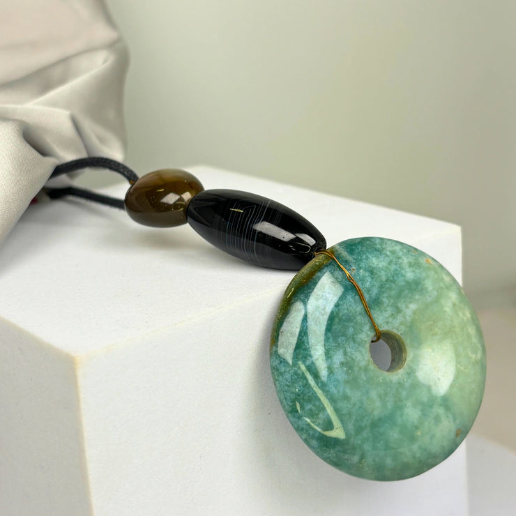  Amazonite & tiger’s eye stones Necklace