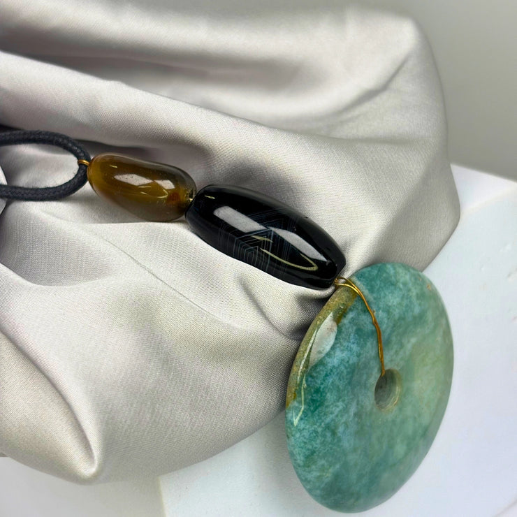  Amazonite & tiger’s eye stones Necklace