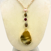  Authentic tiger’s eye stone necklace