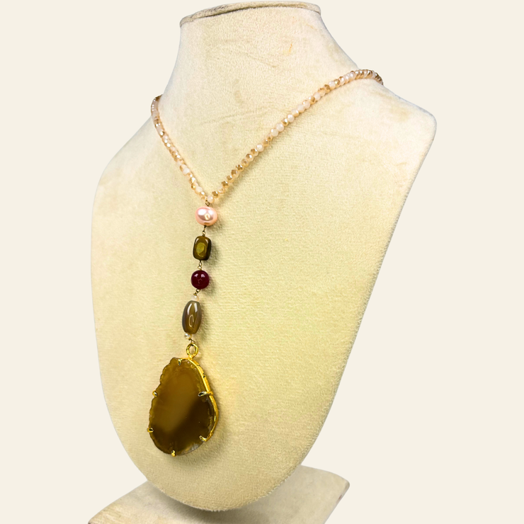  Authentic tiger’s eye stone necklace