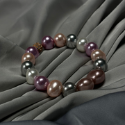 pearl+bracelet+metal+ball+pyrite+marcasite+pure+natural+gray+silver+white+pink+evening+formal+jewellery+annutra