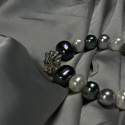 pearl+bracelet+clasp+lock+pure+natural+black+gray+silver+evening+formal+jewellery+annutra