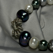 pearl+bracelet+clasp+lock+pure+natural+black+gray+silver+evening+formal+jewellery+annutra