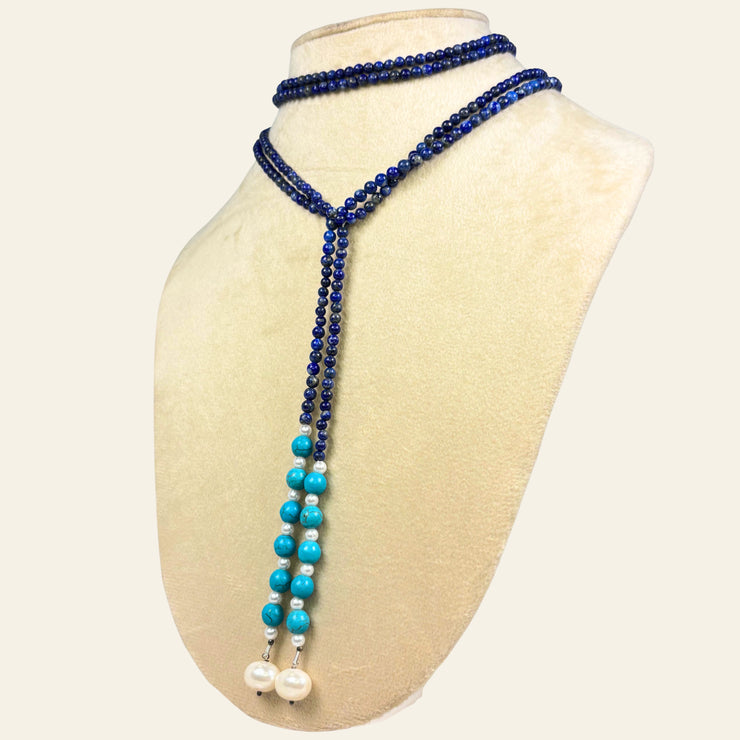 deep_navy_seeds_beads_blue_onyx_waterfall_ani_tarnish_white pearl_handcrafted_necklace