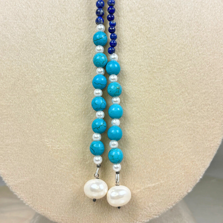 deep_navy_seeds_beads_blue_onyx_waterfall_ani_tarnish_white pearl_handcrafted_necklace