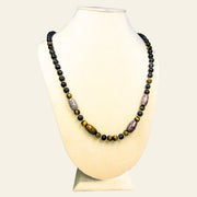 Tiger’s Eye and Black Agate Necklace