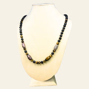 Tiger’s Eye and Black Agate Necklace