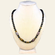 Tiger’s Eye and Black Agate Necklace