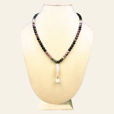 Rhodonite, Jasper, and Rose Quartz  Necklace