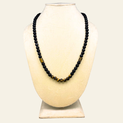 Lava Stone and Tiger’s Eye Necklace
