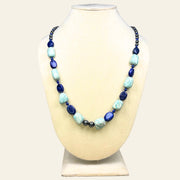 Blue Agate and Lapis Lazuli Necklace