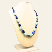 Blue Agate and Lapis Lazuli Necklace