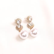 earring_shell pearl_cheap_silver_white_tops_rhinestones_annutra