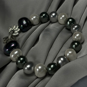 pearl+bracelet+clasp+lock+pure+natural+black+gray+silver+evening+formal+jewellery+annutra