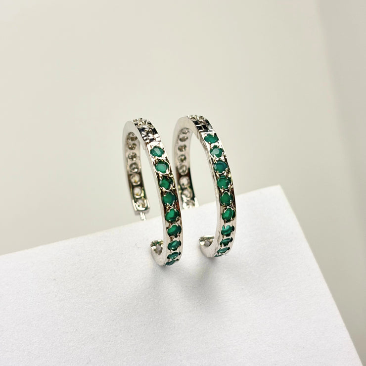 bali_hoops_silver_earring_green_white_onyx_zirconia_annutra