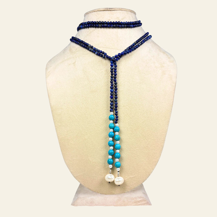 deep_navy_seeds_beads_blue_onyx_waterfall_ani_tarnish_white pearl_handcrafted_necklace