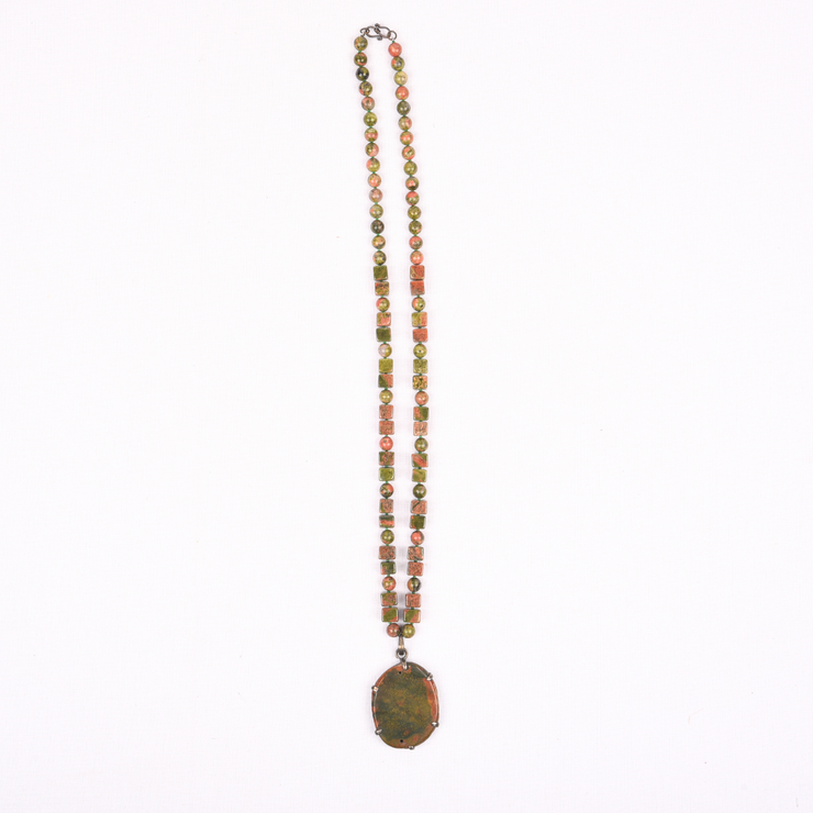 green_necklace_cheap_unakite_stone_genuine_gift_mother_women_annutra