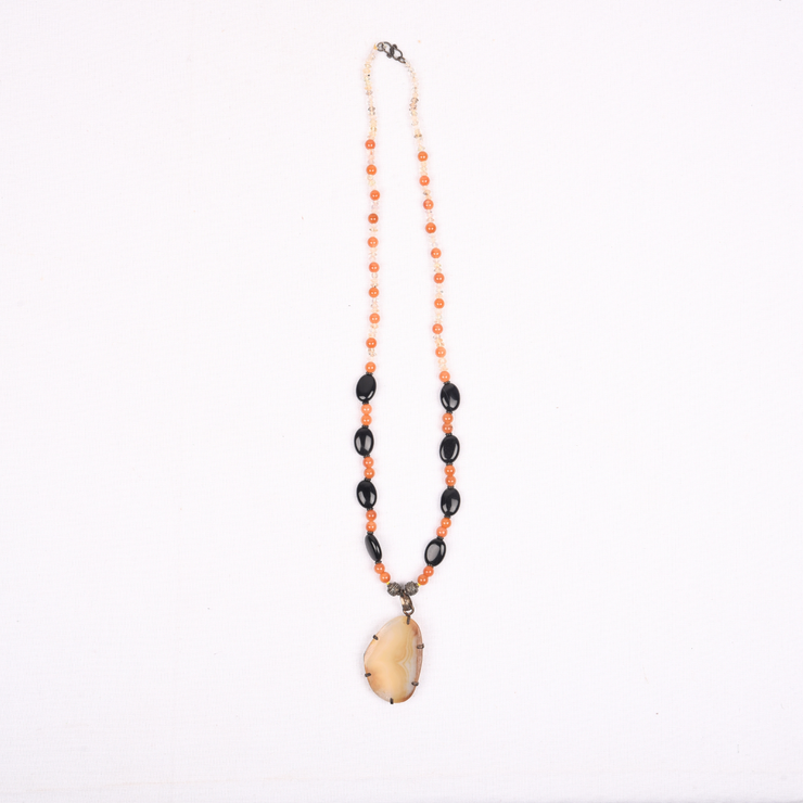 necklace_onyx_carnelian_quartz_black_orange_gift_chunky_stones_cheap_annutra