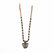 black_brown_necklace_funky_chunky_real_cheap_gift_mother_jasper_obdisian_necklace_annutra