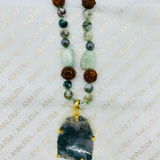 amazonite_moss agate_hematite_rudraksh_blue_grey_necklace_peace_positive_health_calm_annutra