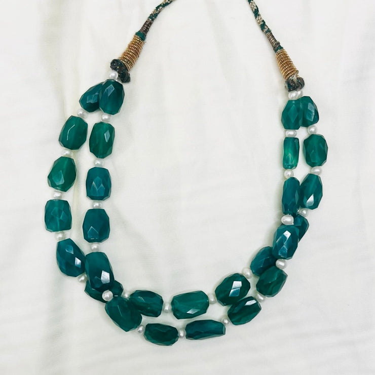 green_onyx_pearl_white_choker_double_layer_cheap_pretty_classy_expensive_annutra