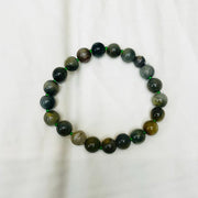 serpentine_bracelet_green_elastic_unisex_men_women_genuine_stone_cheap_annutra
