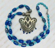 lapis lazuli_turqoiuse_blue_necklace_german silver_money_relation_career_peace_health_annutra
